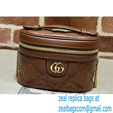 Gucci GG Matelasse top handle mini bag 723770 Brown 2023