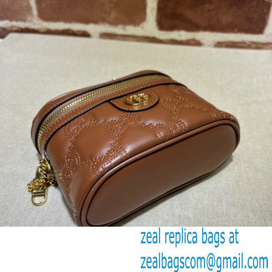 Gucci GG Matelasse top handle mini bag 723770 Brown 2023