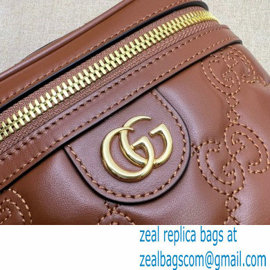 Gucci GG Matelasse top handle mini bag 723770 Brown 2023