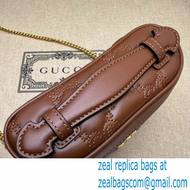 Gucci GG Matelasse top handle mini bag 723770 Brown 2023