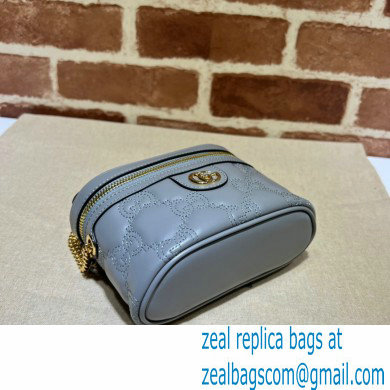 Gucci GG Matelasse top handle mini bag 723770 Gray 2023
