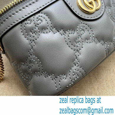 Gucci GG Matelasse top handle mini bag 723770 Gray 2023