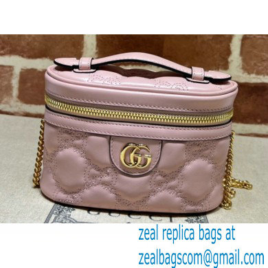 Gucci GG Matelasse top handle mini bag 723770 Pink 2023