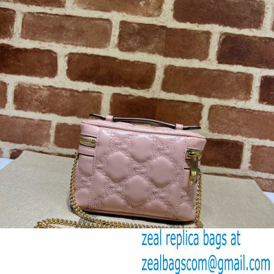 Gucci GG Matelasse top handle mini bag 723770 Pink 2023