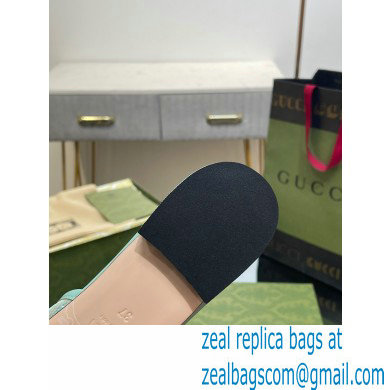 Gucci GG embroidered Slide Sandals Canvas Green With Double G 2023