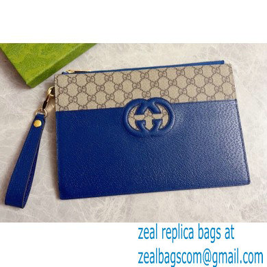 Gucci Pouch Bag with cut-out Interlocking G 723320 Blue 2023