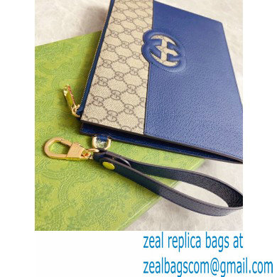 Gucci Pouch Bag with cut-out Interlocking G 723320 Blue 2023