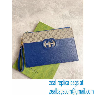 Gucci Pouch Bag with cut-out Interlocking G 723320 Blue 2023