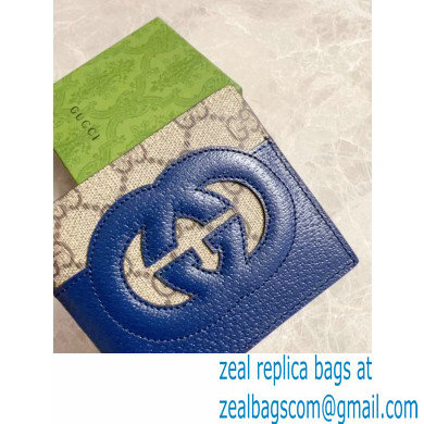 Gucci Wallet with cut-out Interlocking G 701420 Blue 2023