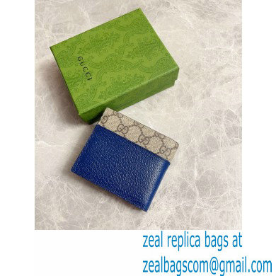 Gucci Wallet with cut-out Interlocking G 701420 Blue 2023