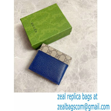 Gucci Wallet with cut-out Interlocking G 701420 Blue 2023 - Click Image to Close