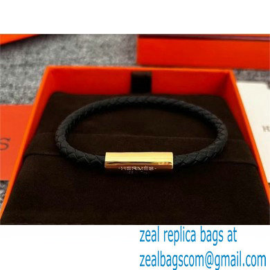 Hermes Goliath Code Bracelet black/gold