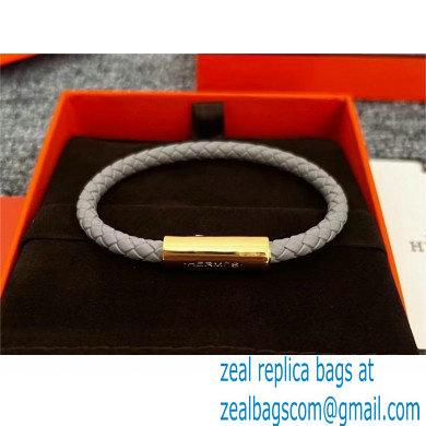 Hermes Goliath Code Bracelet gray/gold