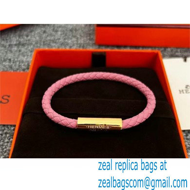 Hermes Goliath Code Bracelet pink/gold