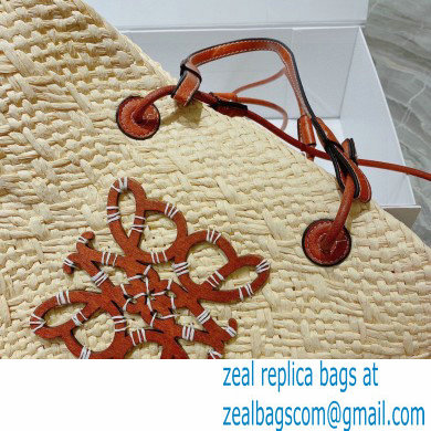 LOEWE Small Anagram Basket bag in iraca palm and calfskin 2023