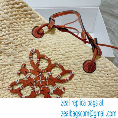 LOEWE Small Anagram Basket bag in iraca palm and calfskin 2023