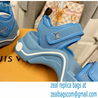 Louis Vuitton LV Archlight Flat Sandals blue 2023 - Click Image to Close