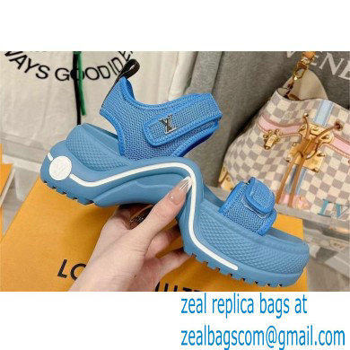 Louis Vuitton LV Archlight Flat Sandals blue 2023 - Click Image to Close