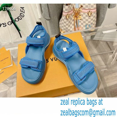 Louis Vuitton LV Archlight Flat Sandals blue 2023 - Click Image to Close