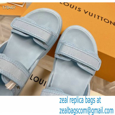 Louis Vuitton LV Archlight Flat Sandals pale blue 2023 - Click Image to Close