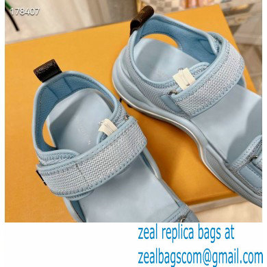 Louis Vuitton LV Archlight Flat Sandals pale blue 2023 - Click Image to Close