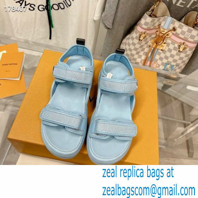 Louis Vuitton LV Archlight Flat Sandals pale blue 2023 - Click Image to Close