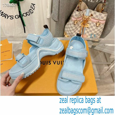 Louis Vuitton LV Archlight Flat Sandals pale blue 2023