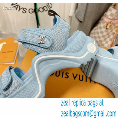 Louis Vuitton LV Archlight Flat Sandals pale blue 2023 - Click Image to Close