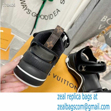 Louis Vuitton LV Archlight Flat Sandals velvet black 2023