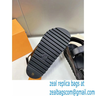 Louis Vuitton Lambskin and patent Monogram canvas Paseo Flat Comfort Sandal 2023