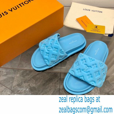 Louis Vuitton Pool Pillow Flat Comfort Mule blue 2023