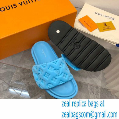 Louis Vuitton Pool Pillow Flat Comfort Mule blue 2023