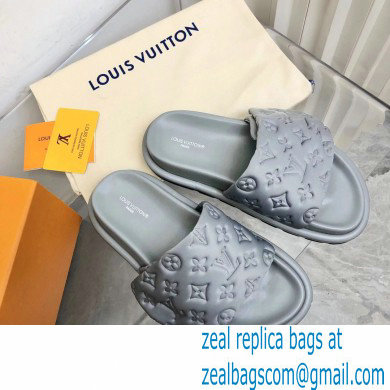 Louis Vuitton Pool Pillow Flat Comfort Mule gray 2023