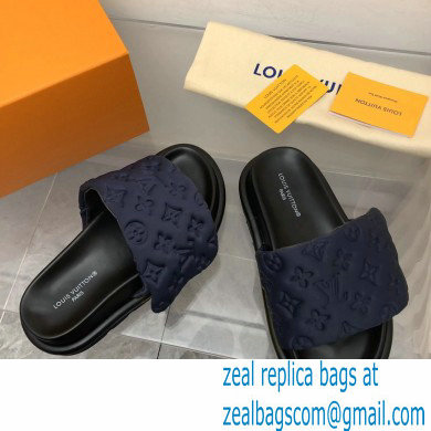 Louis Vuitton Pool Pillow Flat Comfort Mule navy blue 2023