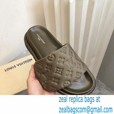 Louis Vuitton Pool Pillow Flat Comfort Mule olive green 2023 - Click Image to Close