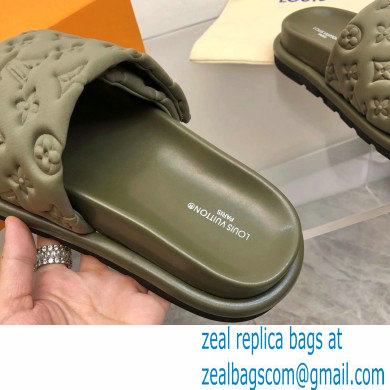 Louis Vuitton Pool Pillow Flat Comfort Mule olive green 2023 - Click Image to Close