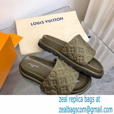 Louis Vuitton Pool Pillow Flat Comfort Mule olive green 2023 - Click Image to Close