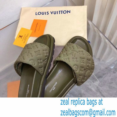 Louis Vuitton Pool Pillow Flat Comfort Mule olive green 2023