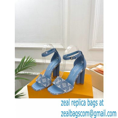 Louis Vuitton Silhouette Sandal in relaxed Monogram denim 2023