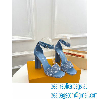 Louis Vuitton Silhouette Sandal in relaxed Monogram denim 2023 - Click Image to Close