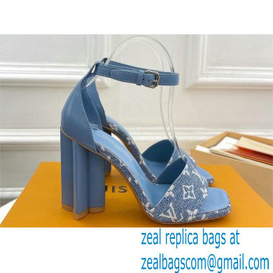 Louis Vuitton Silhouette Sandal in relaxed Monogram denim 2023