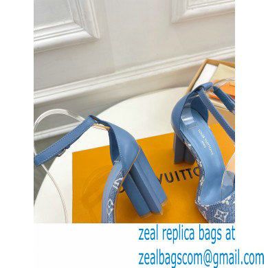 Louis Vuitton Silhouette Sandal in relaxed Monogram denim 2023
