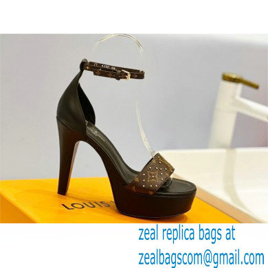 Louis Vuitton heel 11.5cm Afterglow Platform Sandal black 2023