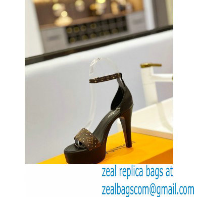 Louis Vuitton heel 11.5cm Afterglow Platform Sandal black 2023