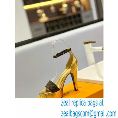 Louis Vuitton heel 11.5cm Afterglow Platform Sandal gold 2023