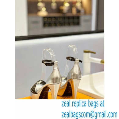 Louis Vuitton heel 11.5cm Afterglow Platform Sandal silver 2023
