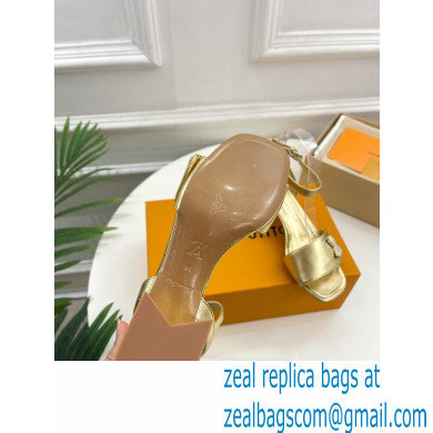 Louis Vuitton heel 5.5cm shake Sandals in calf leather gold 2023 - Click Image to Close