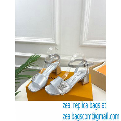 Louis Vuitton heel 5.5cm shake Sandals in calf leather silver 2023 - Click Image to Close