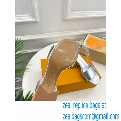 Louis Vuitton heel 5.5cm shake Sandals in calf leather silver 2023 - Click Image to Close