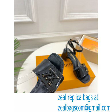 Louis Vuitton heel 5.5cm shake Sandals in glossy patent calf leather black 2023 - Click Image to Close